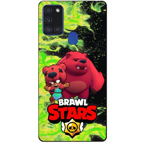 

Силиконовый бампер чехол Candy для Samsung A21s с Героем Бравл Старс Нита Мишка