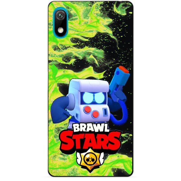 

Силиконовый бампер чехол Candy для Huawei Honor 8s с Героем Brawl Stars 8-Бит