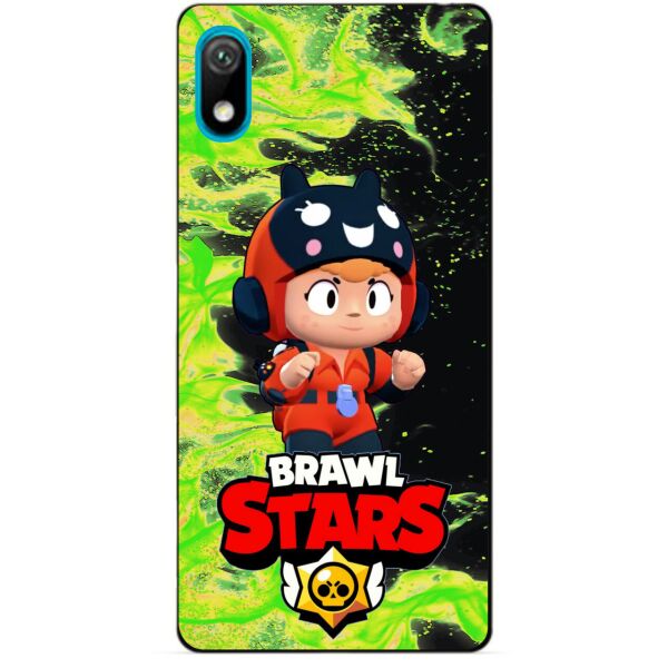 

Силиконовый бампер чехол Candy для Huawei Honor 8s с Героем Brawl Stars Беа снайпер