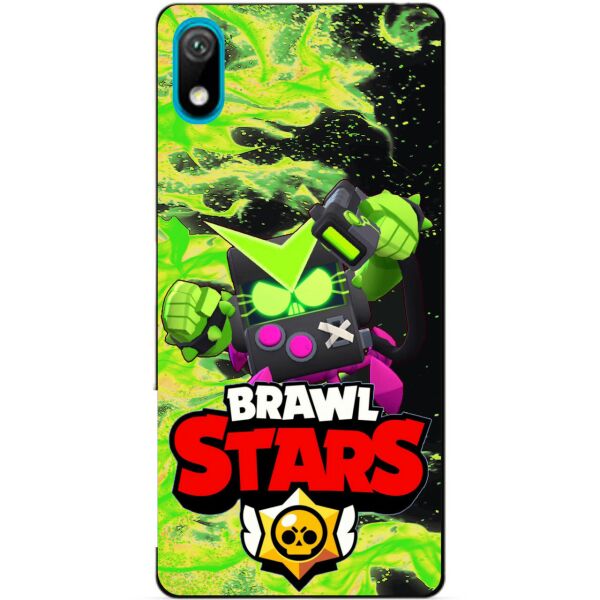 

Силиконовый бампер чехол Candy для Huawei Honor 8s с Героем Brawl Stars Вирус Бит