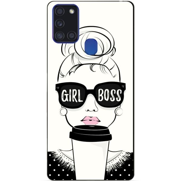 

Силиконовый бампер чехол Candy для Samsung A21s с рисунком Girl Boss