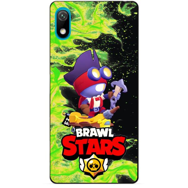 

Силиконовый бампер чехол Candy для Huawei Honor 8s с Героем Brawl Stars Карл пират