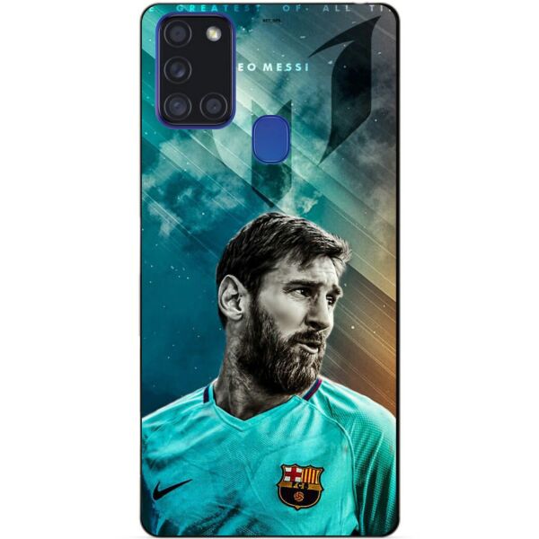 

Силиконовый бампер чехол Candy для Samsung A21s с рисунком Messi