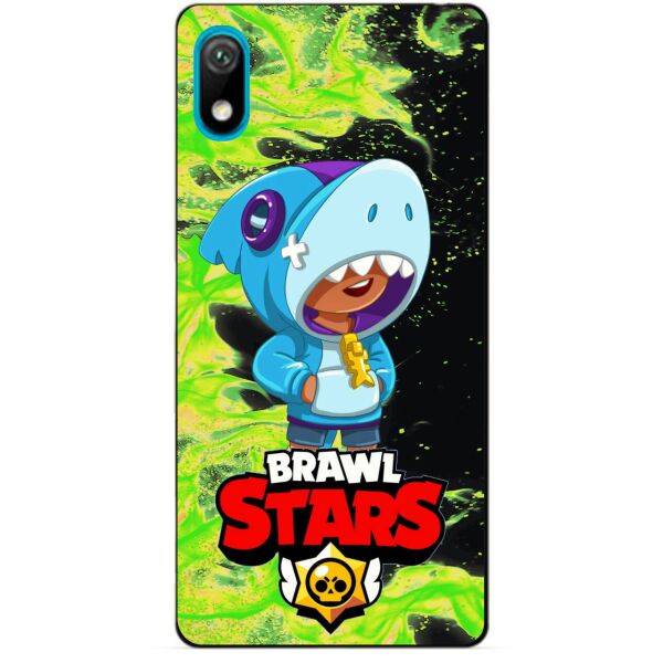 

Силиконовый бампер чехол Candy для Huawei Honor 8s с Героем Brawl Stars Леон акула