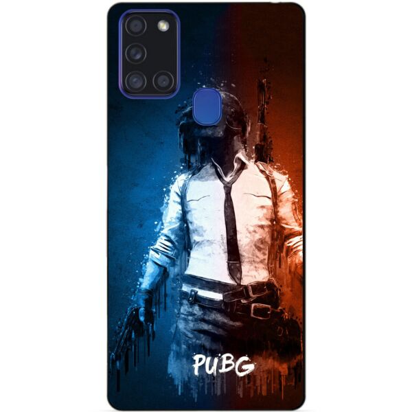 

Силиконовый бампер чехол Candy для Samsung A21s с рисунком PUBG