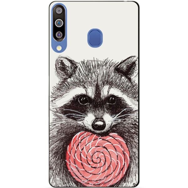 

Чехол силиконовый Candy для Samsung M30 2019 Galaxy M305f с рисунком Енот