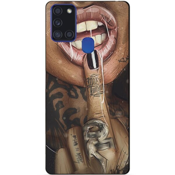 

Силиконовый бампер чехол Candy для Samsung A21s с рисунком Swag