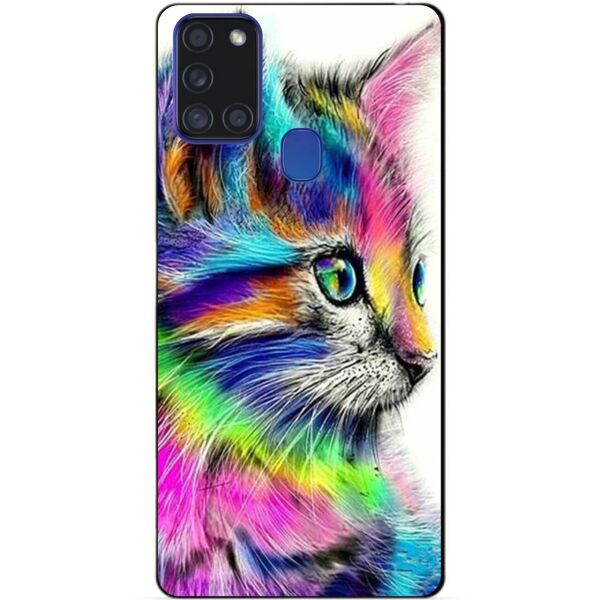 

Силиконовый бампер чехол Candy для Samsung A21s с рисунком Акварельный котик