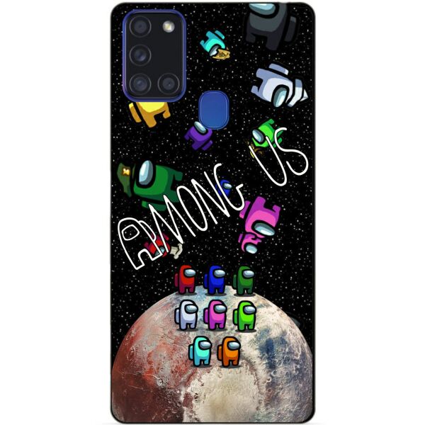 

Силиконовый бампер чехол Candy для Samsung A21s с рисунком Амонг Ас