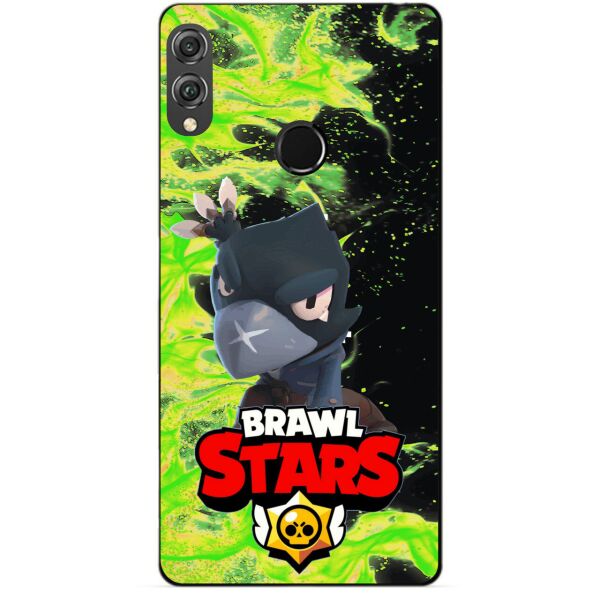 

Силиконовый бампер чехол Candy для Huawei Honor 8x с героем Brawl Stars Ворон