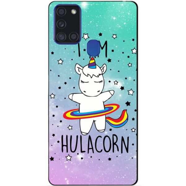 

Силиконовый бампер чехол Candy для Samsung A21s с рисунком Единорог