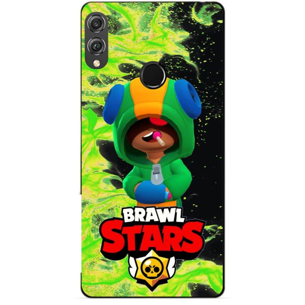 

Силиконовый бампер чехол Candy для Huawei Honor 8x с героем Brawl Stars Леон