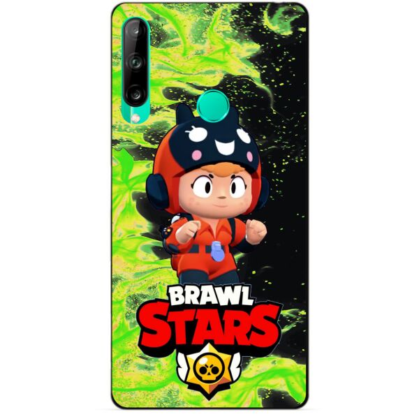 

Силиконовый чехол бампер Candy для Huawei P40 Lite E с Героем Brawl Stars Беа снайпер