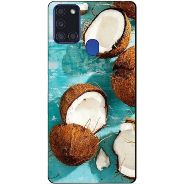 

Силиконовый бампер чехол Candy для Samsung A21s с рисунком Кокосы