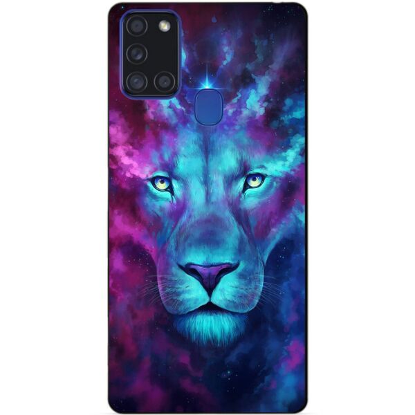 

Силиконовый бампер чехол Candy для Samsung A21s с рисунком Космический лев