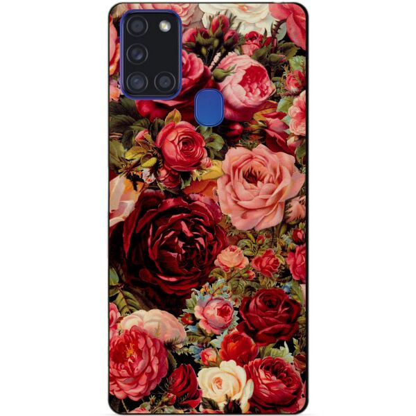 

Силиконовый бампер чехол Candy для Samsung A21s с рисунком Красные розы