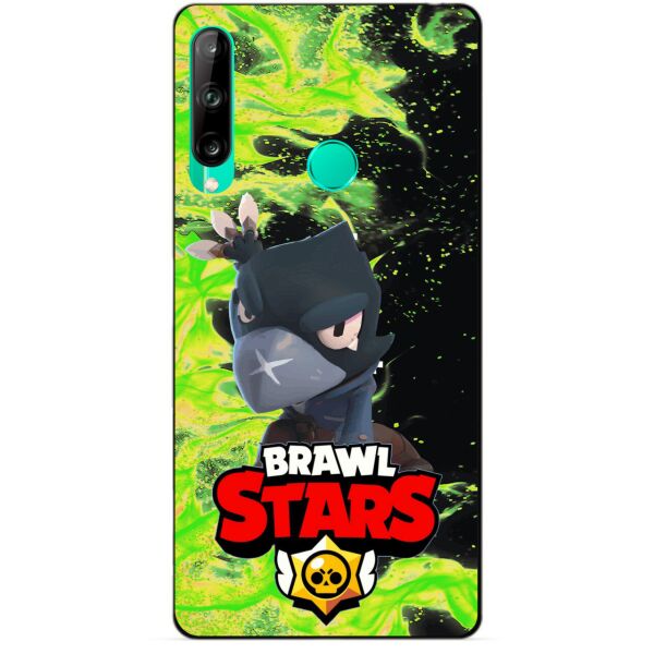 

Силиконовый чехол бампер Candy для Huawei P40 Lite E с Героем Brawl Stars Ворон