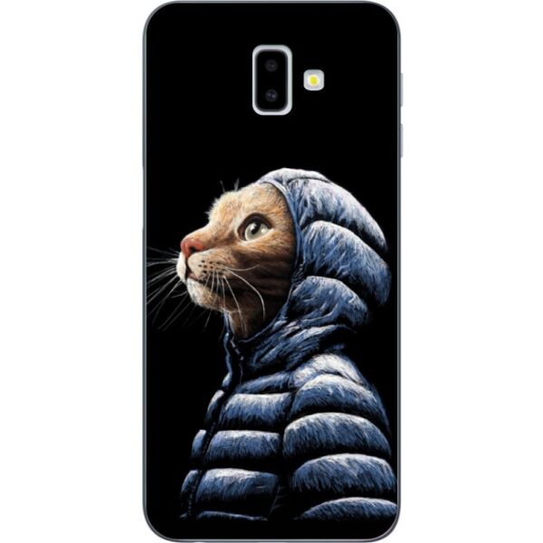 

Чехол силиконовый Candy для Samsung J6 Plus Galaxy J610 с рисунком Кот в куртке