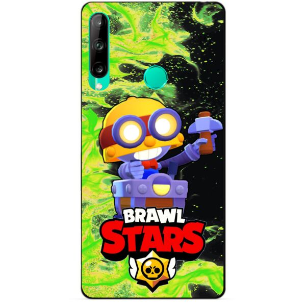

Силиконовый чехол бампер Candy для Huawei P40 Lite E с Героем Brawl Stars Карл