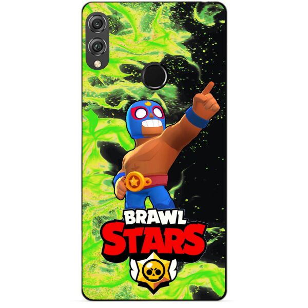 

Силиконовый бампер чехол Candy для Huawei Honor 8x с героем Brawl Stars Эль Примо