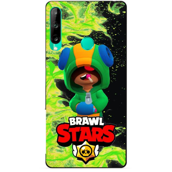 

Силиконовый чехол бампер Candy для Huawei P40 Lite E с Героем Brawl Stars Леон