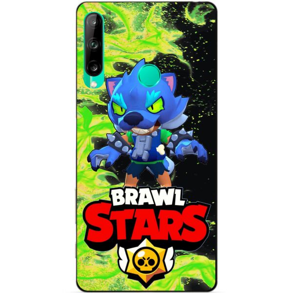 

Силиконовый чехол бампер Candy для Huawei P40 Lite E с Героем Brawl Stars Леон оборотень