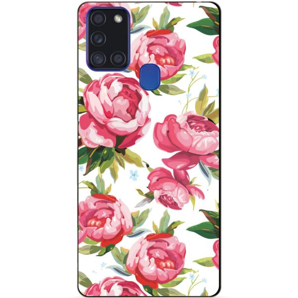 

Силиконовый бампер чехол Candy для Samsung A21s с рисунком Пионы