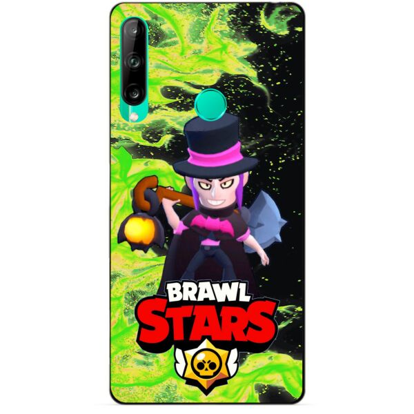 

Силиконовый чехол бампер Candy для Huawei P40 Lite E с Героем Brawl Stars Мортис