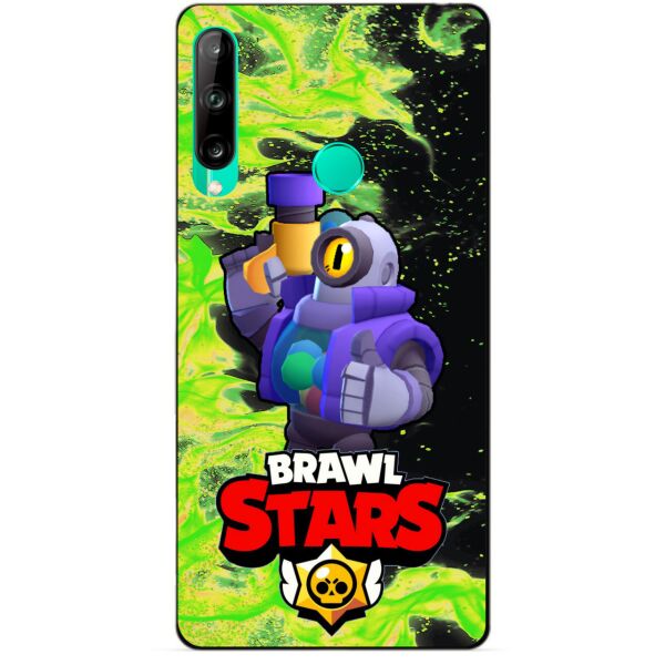 

Силиконовый чехол бампер Candy для Huawei P40 Lite E с Героем Brawl Stars Рико