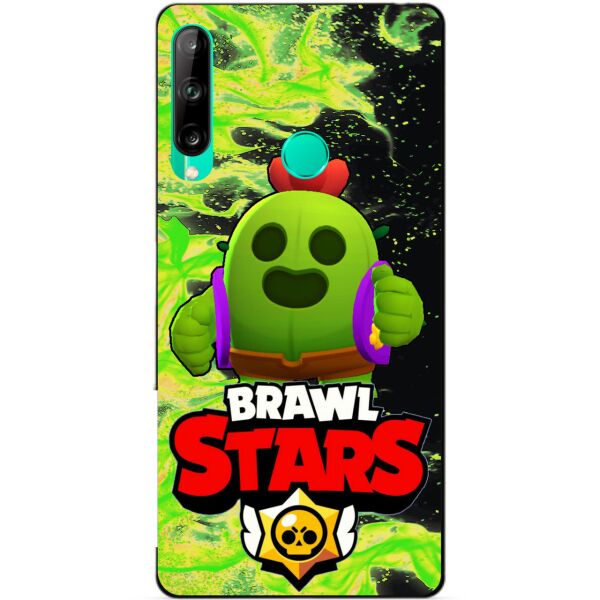 

Силиконовый чехол бампер Candy для Huawei P40 Lite E с Героем Brawl Stars Спайк