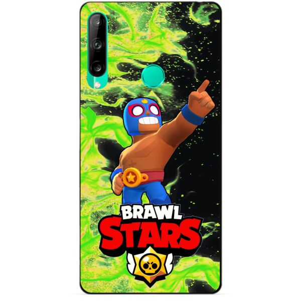 

Силиконовый чехол бампер Candy для Huawei P40 Lite E с Героем Brawl Stars Эль Примо