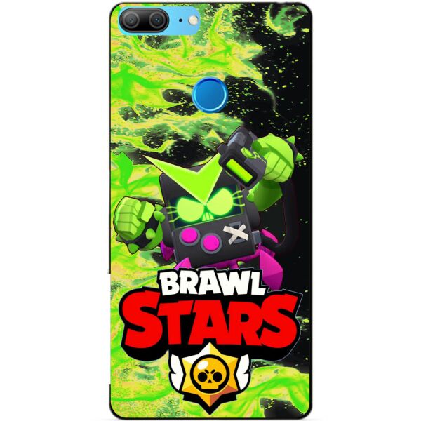 

Силиконовый бампер чехол Candy для Huawei Honor 9 Lite с Героем Brawl Stars Вирус Бит