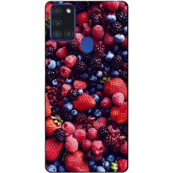 

Силиконовый бампер чехол Candy для Samsung A21s с рисунком Ягоды