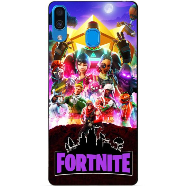 

Силиконовый бампер чехол Candy для Samsung A30 2019 Galaxy A305f с рисунком Fortnite
