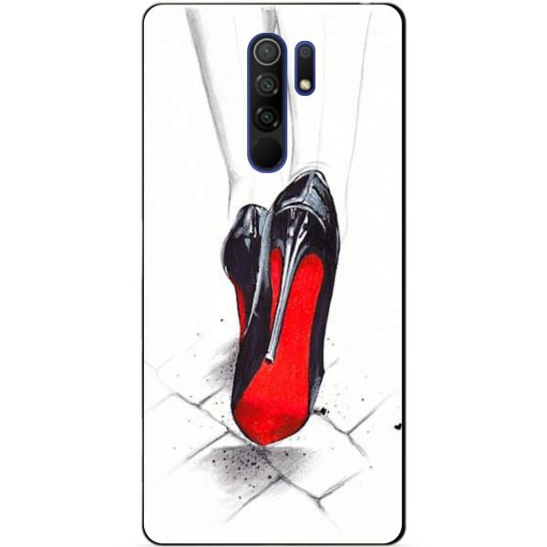 

Силиконовый бампер чехол Candy для Xiaomi Redmi 9 с рисунком Лабутены