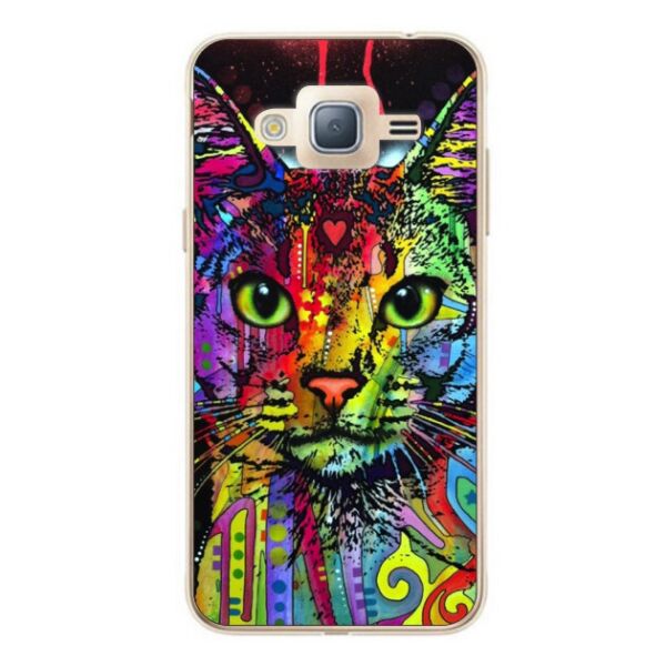 

Чехол силиконовый Candy для Samsung J7 Neo Galaxy J701 с рисунком Неоновый кот