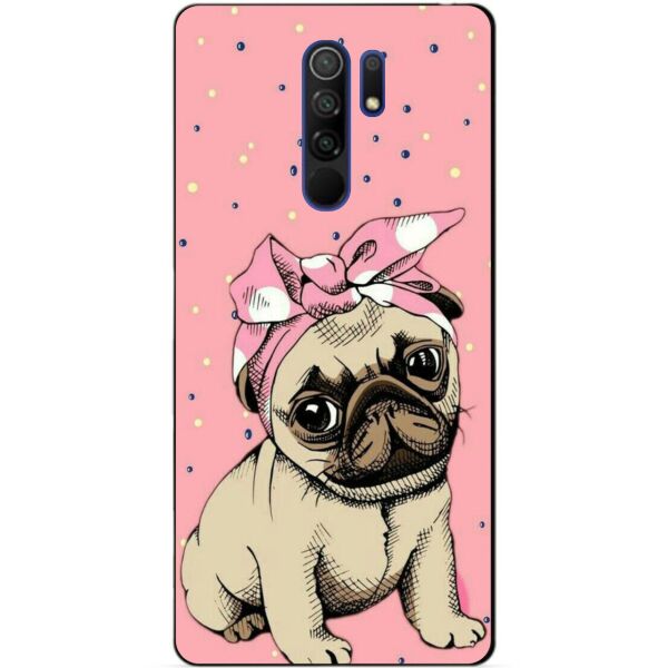 

Силиконовый бампер чехол Candy для Xiaomi Redmi 9 с рисунком Мопс
