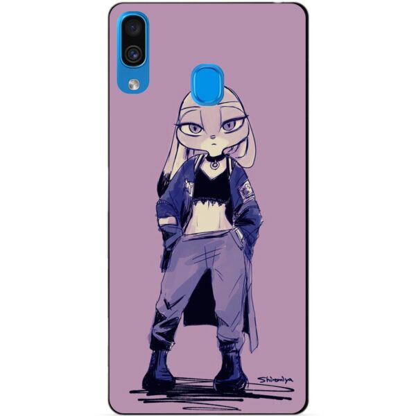 

Силиконовый бампер чехол Candy для Samsung A30 2019 Galaxy A305f с рисунком Джуди