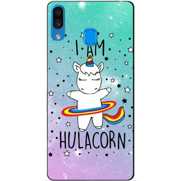 

Силиконовый бампер чехол Candy для Samsung A30 2019 Galaxy A305f с рисунком Единорог