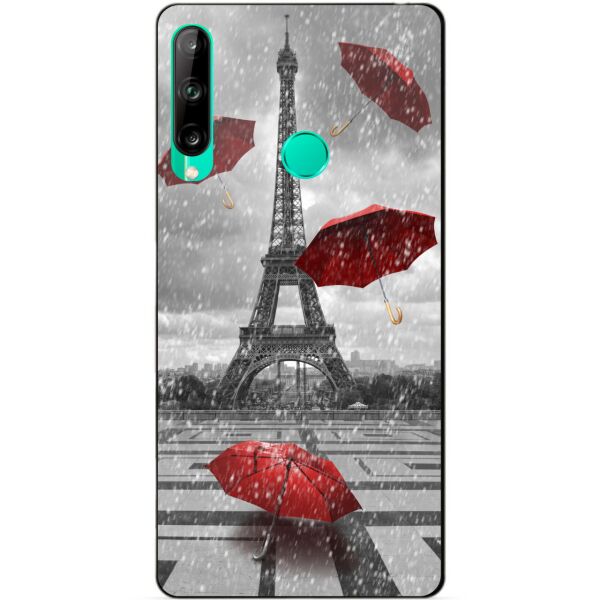 

Силиконовый чехол бампер Candy для Huawei P40 Lite E с рисунком Дождь в Париже