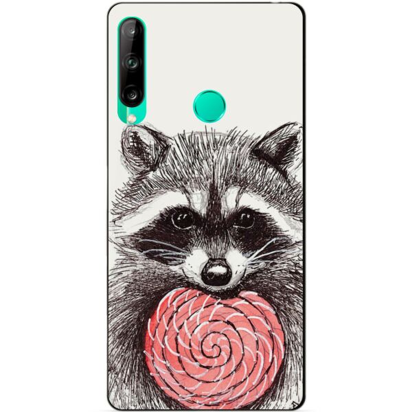 

Силиконовый чехол бампер Candy для Huawei P40 Lite E с рисунком Енот