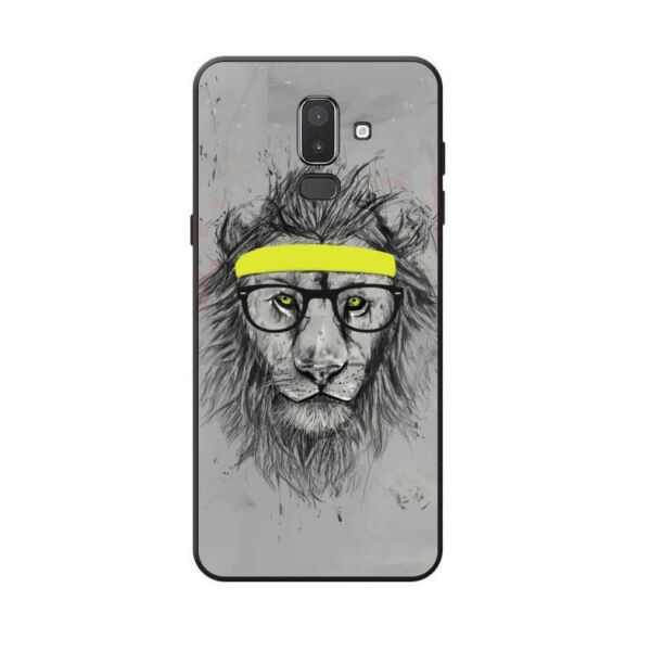 

Чехол силиконовый Candy для Samsung J8 Galaxy J810 с рисунком Лев в очках