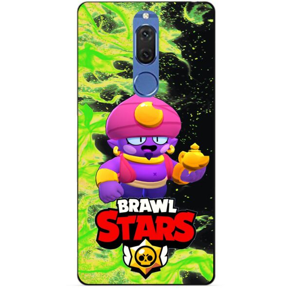 

Силиконовый бампер чехол Candy для Huawei Mate 10 Lite с героем Brawl Stars Джин