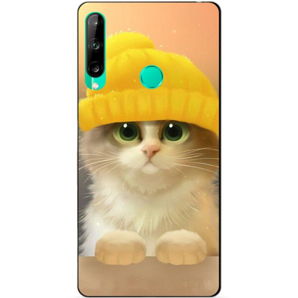 

Силиконовый чехол бампер Candy для Huawei P40 Lite E с рисунком Котик в шапке