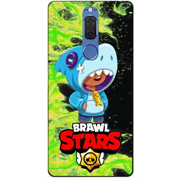 

Силиконовый бампер чехол Candy для Huawei Mate 10 Lite с героем Brawl Stars Леон акула