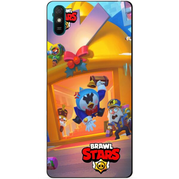 

Силиконовый бампер чехол Candy для Xiaomi Redmi 9a Веселые каникулы Митстер П. Бравл Старс