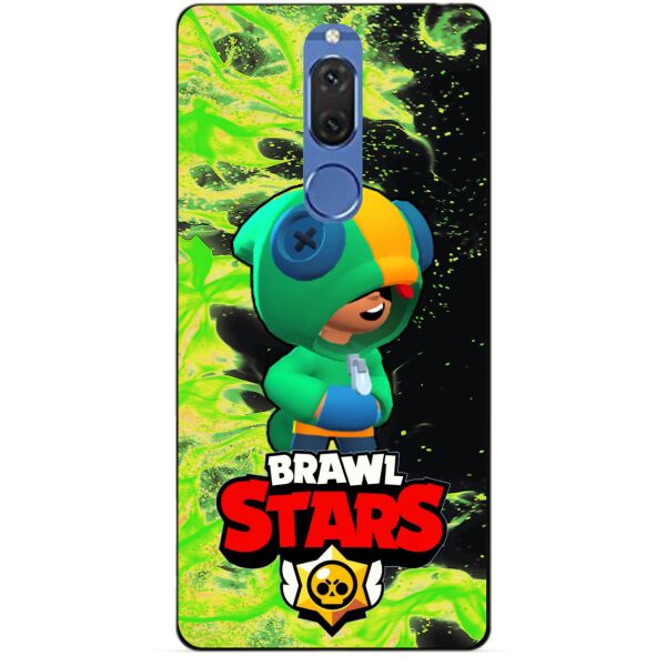 

Силиконовый бампер чехол Candy для Huawei Mate 10 Lite с героем Brawl Stars Леон Бравл