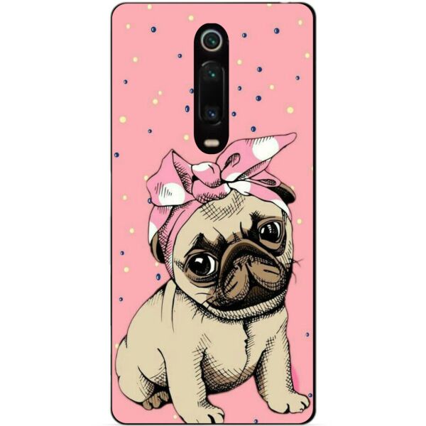 

Чехол силиконовый Candy для Xiaomi Mi 9t/K20/Mi 9t Pro/K20 Pro с рисунком Мопс в косынке