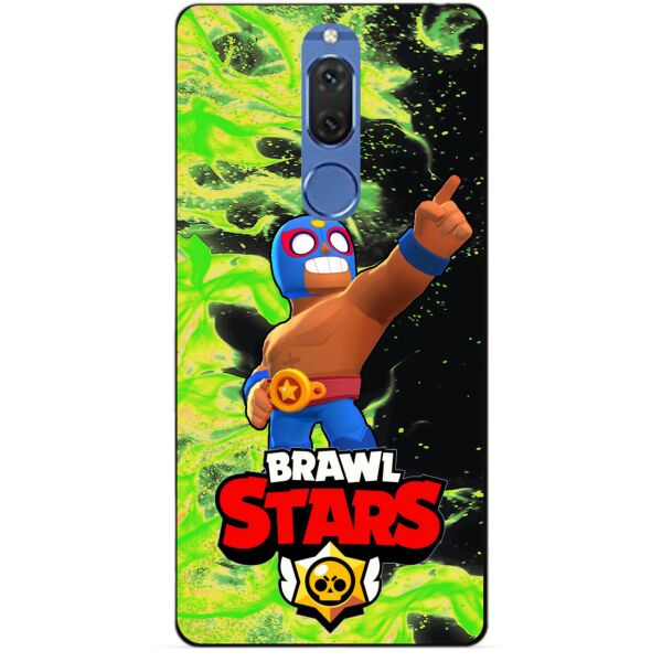 

Силиконовый бампер чехол Candy для Huawei Mate 10 Lite с героем Brawl Stars Эль Примо