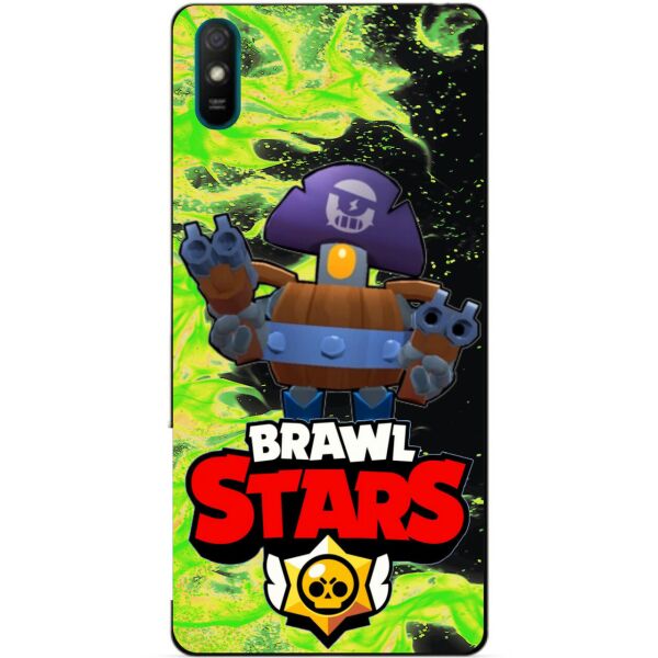 

Силиконовый бампер чехол Candy для Xiaomi Redmi 9a с Героем Бравл Старс Деррил